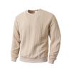 Men Casual Comfortable Long Sleeve Crew Neck Jacquard Pullover Sweatshirt