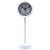 Fuji Boeki Table Clock, 22.5cm Tall, White, Sweep, Continuous Second Hand, Silent, Stand, 99055