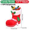 Christmas Red Boots Bags Xmas Gift Bags 3 Sizes Sugar Bags Santa Gift Bag For Christmas Candy Cookies Gift Packing Bags
