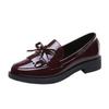 Fashion Plus Size 35-42 Shoes for Women Casual Loafers Spring Autumn PU Waterproof Platform Elegant Bow Office Zapatos De Mujer