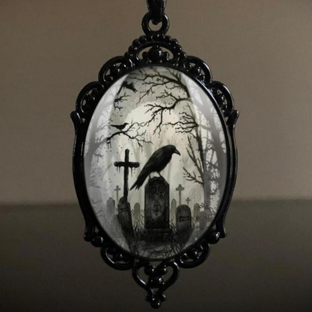 Gothic Victorian Black Art Necklace