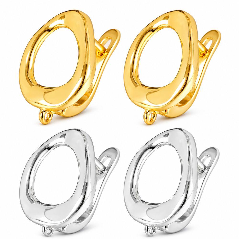 1 Pair Irregular Oval Hoop Earrings Nickel Free Oval Earrings New Jewelry Making  Daily Wear