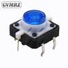 5PCS 12X12X7.3 Tactile Push Button Switch Momentary Tact LED 5 Color 12X12X7.3mm 12*12*7.3mm yellow,red,blue,green,white each 1