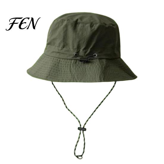Lightweight Travel Visor Foldable Bucket Hat, with Adjustable Drawstring, Windproof Quick-dry Cotton Polyester Sun Hat Beach Hiking Wide Brim