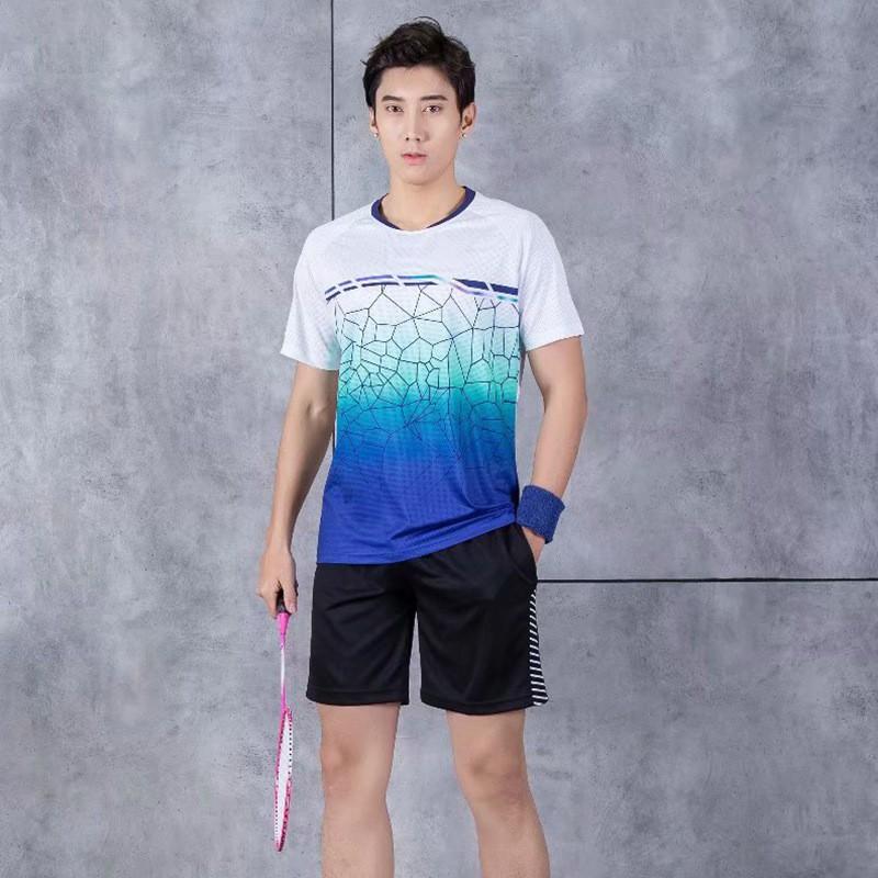 Unisex Breathable Sport T-Shirt Shorts Set Badminton Tennis Pickleball Volleyball Athletic Wear