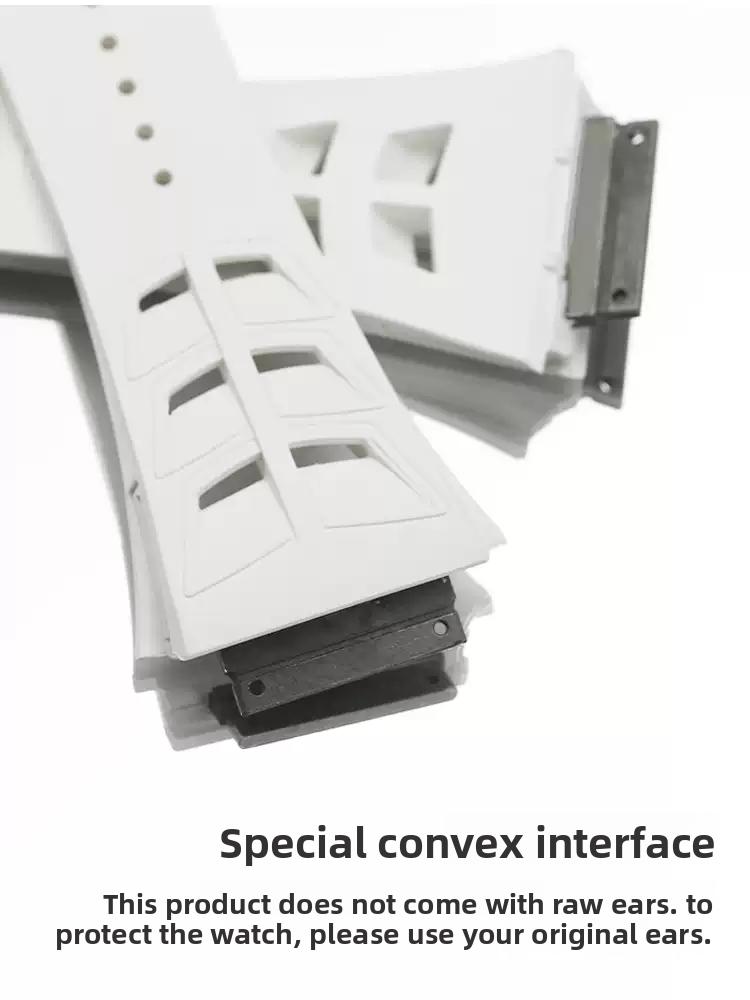 Стальная головка FKM Резиновый ремешок для часов Richard Miller RM055 RM030 RM35-01 RM35-02 RM35-03 Мягкий фторкаучуковый ремешок Аксессуары