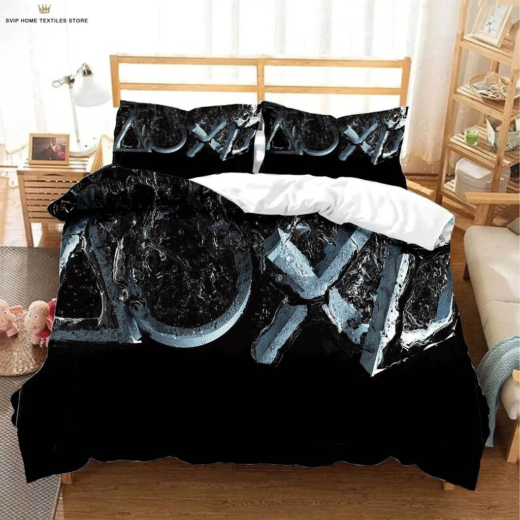 Акварельный геймпад 3D-принт Пододеяльник Машинная стирка Пододеяльник Комплект постельного белья Пододеяльник Наволочка