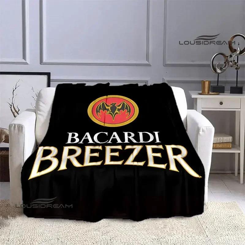 Плед с принтом логотипа Bacardi wine детский теплый красивый фланелевый мягкий и удобный домашний дорожный плед подарок на день рождения