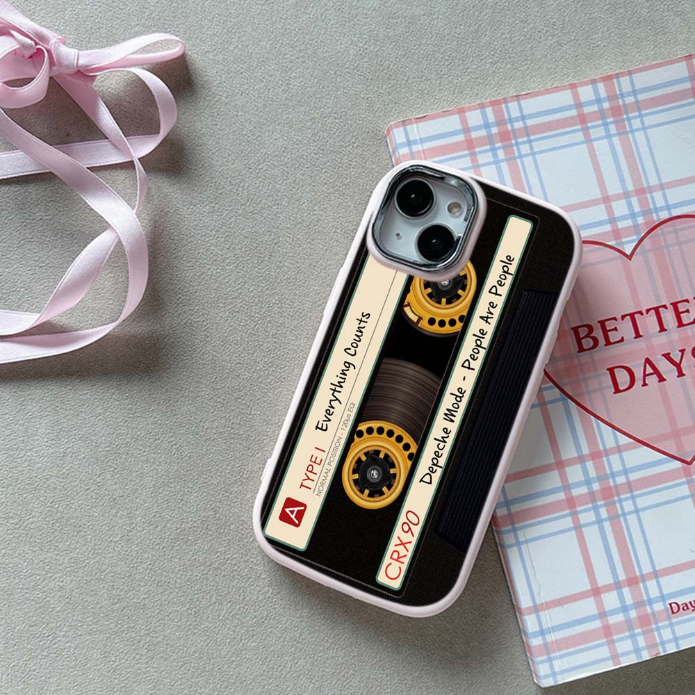 For iPhone 13 14 15 Pro Max Samsung Galaxy A14 A15 A24 Xiaomi 13T Redmi 12C Soft Chubby Phone Case A19 Original Retro Cassette Tape Art TPU Cover