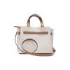 New MICHAEL KORS Emilia Canvas Square Handbag, Shoulder Bag, Crossbody Bag Small Women's Vanilla White 35H0GU5S1B-VANILLA