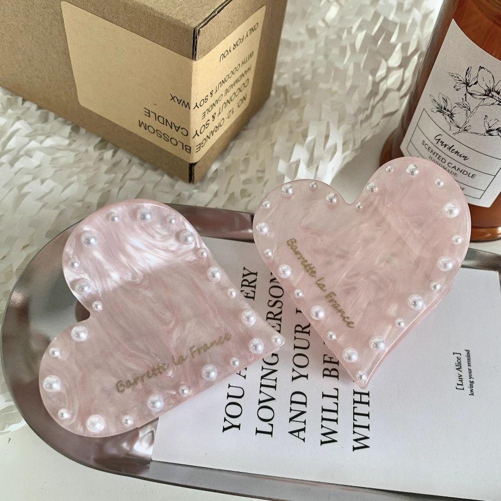 Hair Clip Acetic Acid Hair Clip Rhinestone INS Shark Clip Love Heart Hair Claw Hair Accessories