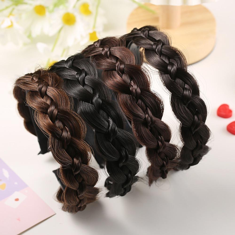 Synthetic Fishbone Braid Headband Fashion Women Hair Hoop Korean Head Wrap Women Gift