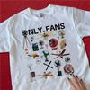 ONLYFANS Футболка Мужская Женская 100% Хлопок Футболки С Коротким Рукавом Уникальные Y2K Графические Топы 0727-1