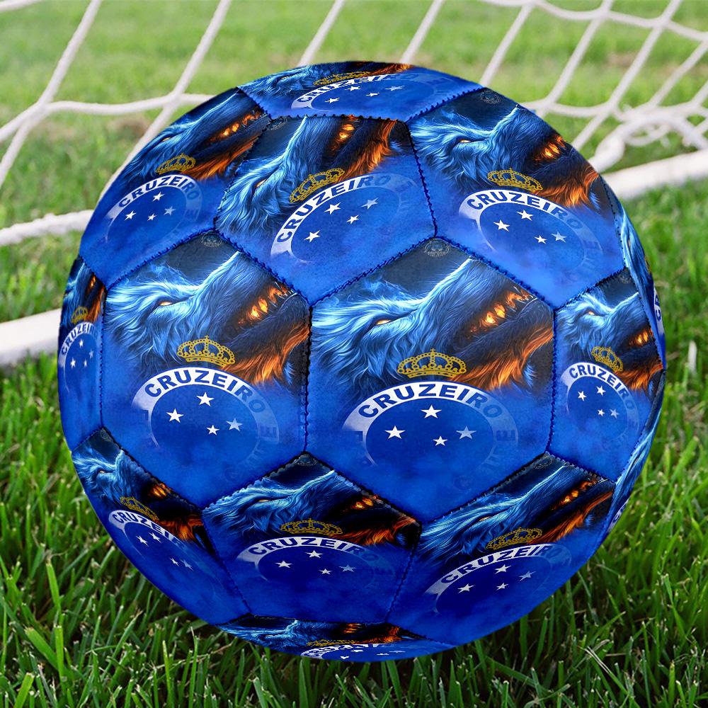 Cru-zeiro Esporte Club Crest Printed Size 5 Soccer Balls, High-Quality, Anti-Slip, Protective Football, A Unique Gift , Birthdays, Christmas Gifts