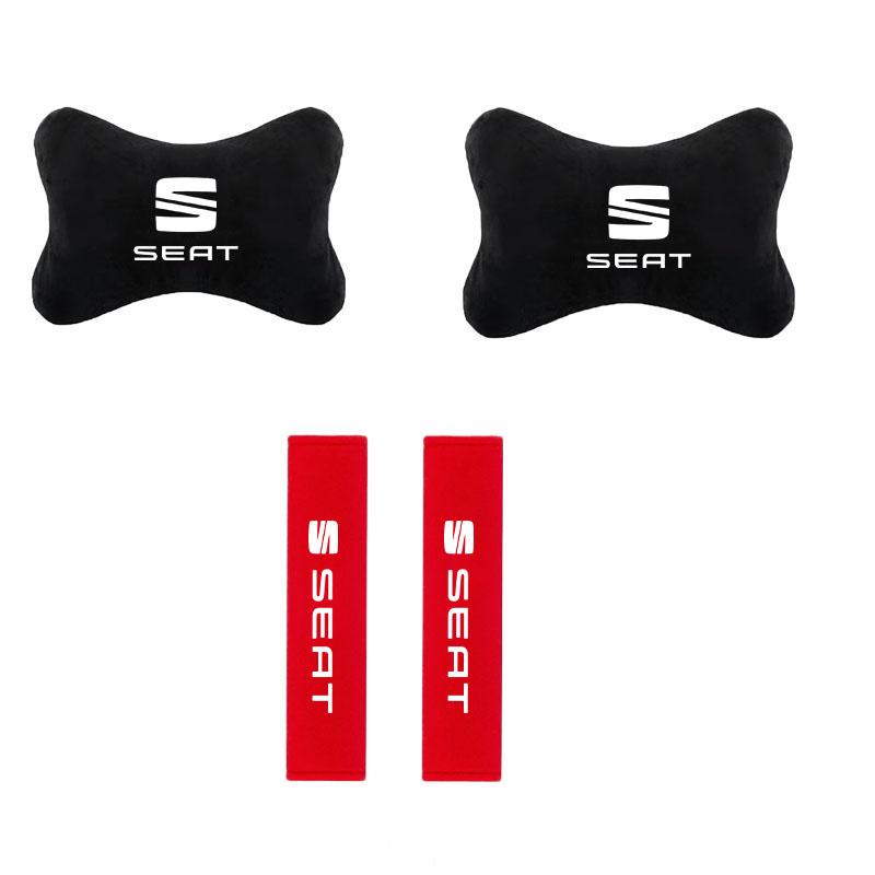 Car Seat Headrest Auto Logo Neck Pillow for Seat FR Leon IBIZA Arona Arosa Ateca Exeo Mii Toledo Leon Auto Accessories Interior
