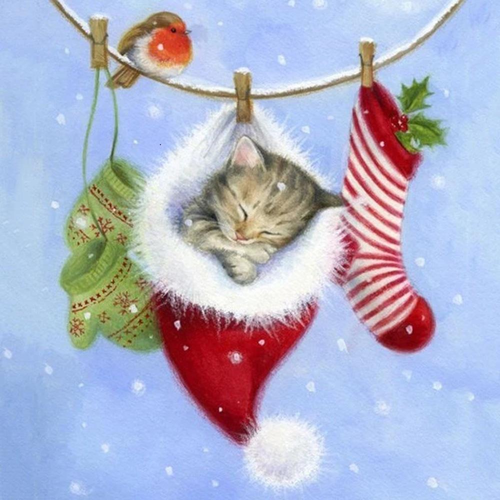 5D Diy Алмазная картина животное Тигр Кот Алмазная вышивка Пейзаж Мозаика Вышивка крестом Домашнее украшение Рождественский подарок