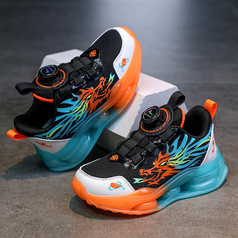 Boys Shoes 2025 Spring and Autumn Mesh Classmates Boys Sports Shoes Middle and Older Children Running Shoes Children's Sports Shoes Tide