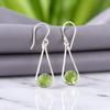 Peridot Gemstone 925 Sterling Silver Jewelry Handmade Drop/Dangle Earrings 1.76" EE-126-3