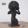 Carry The Pressure Statue 3D-Printed Desktop Figurine Small Holding Brain Man Sculpture Personality Desk Ornament for Living Room Bedroom Office Shelf