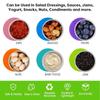 Многоразовые контейнеры для приправ, нержавеющая сталь, соусница с силиконовыми крышками, 1,7 унции, контейнер для заправки салата, еда для пикника