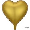 18 Inch Metallic Color Love Balloon Pentagram Aluminum Film Balloon Wedding Party Decoration Metallic Luster Color Balloon