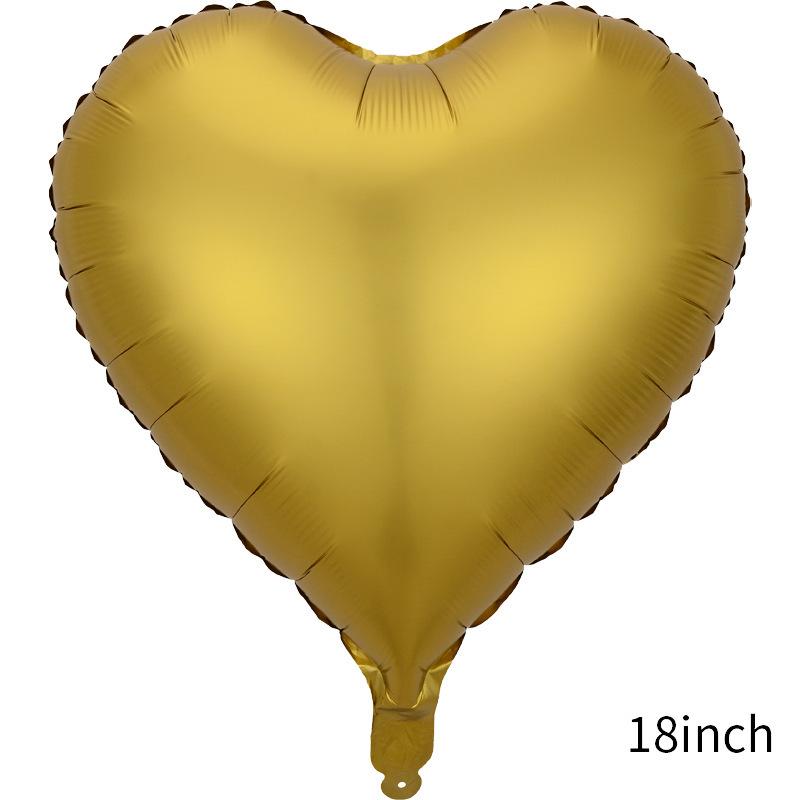 18 Inch Metallic Color Love Balloon Pentagram Aluminum Film Balloon Wedding Party Decoration Metallic Luster Color Balloon