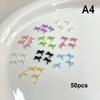 50 шт. Для шикарного и модного маникюра, charms-бантики-ленточки для ногтей, легкая роскошь, стиль Ins, нейл-арт с 3D-декором из смолы