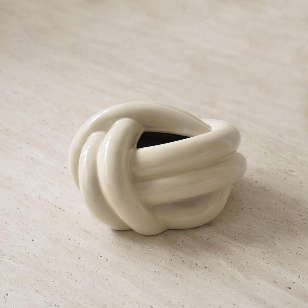 Креативный керамический держатель для салфеток с узлом для гостиной, спальни, стола, домашнего декора