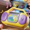 Kids Multi-functional Radio Toy with Music Light Recording 6 English Songs Toddlers Boys Girls Cartoon Giraffe Dinosaur Radio Educational Toy