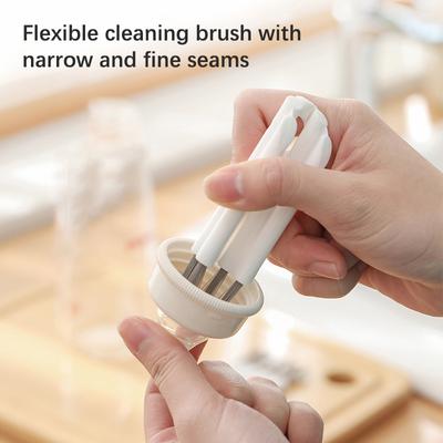 Многофункциональная щетка для крышки чашки, инструмент для чистки щелей, подвесной гаджет для домашней чистки, щетка с изогнутой ручкой