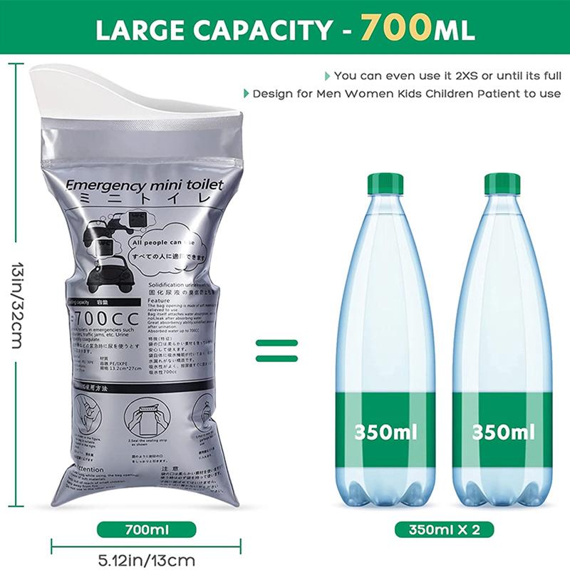 4 шт 700 мл аварийный автомобильный мочеприемник мешки для рвоты мини-туалет мобильные туалеты