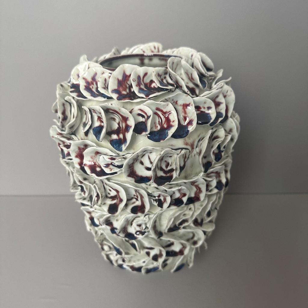 Керамическая ваза с неровно сложенным лепестком Бабочковая орхидея Ручная работа Керамическая бутылка Ваза для цветов Аксессуары для домашнего декора