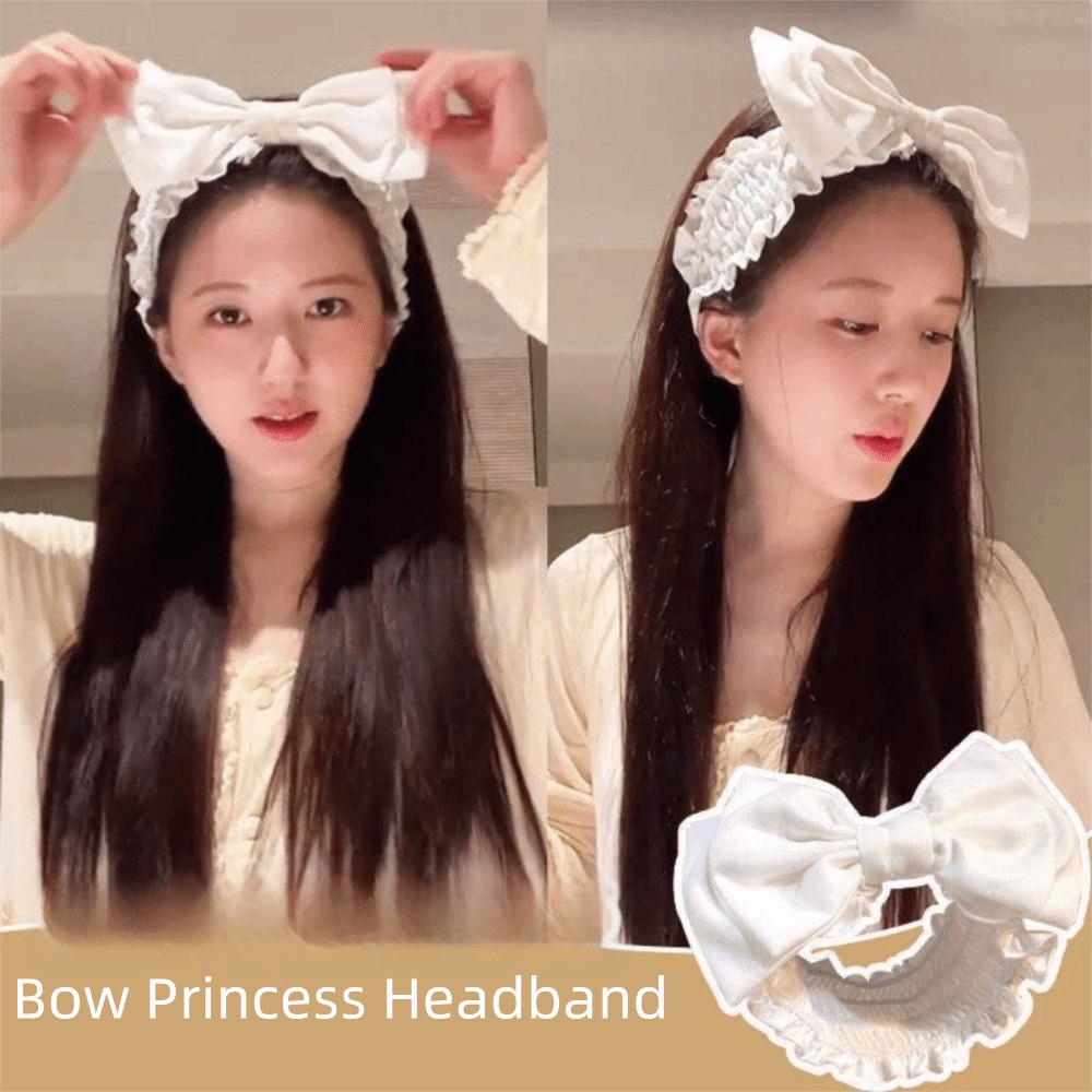 Makeup Washing Face Hairband Double-layered Face Washing Tools Durable Bow Headband Girls Gift