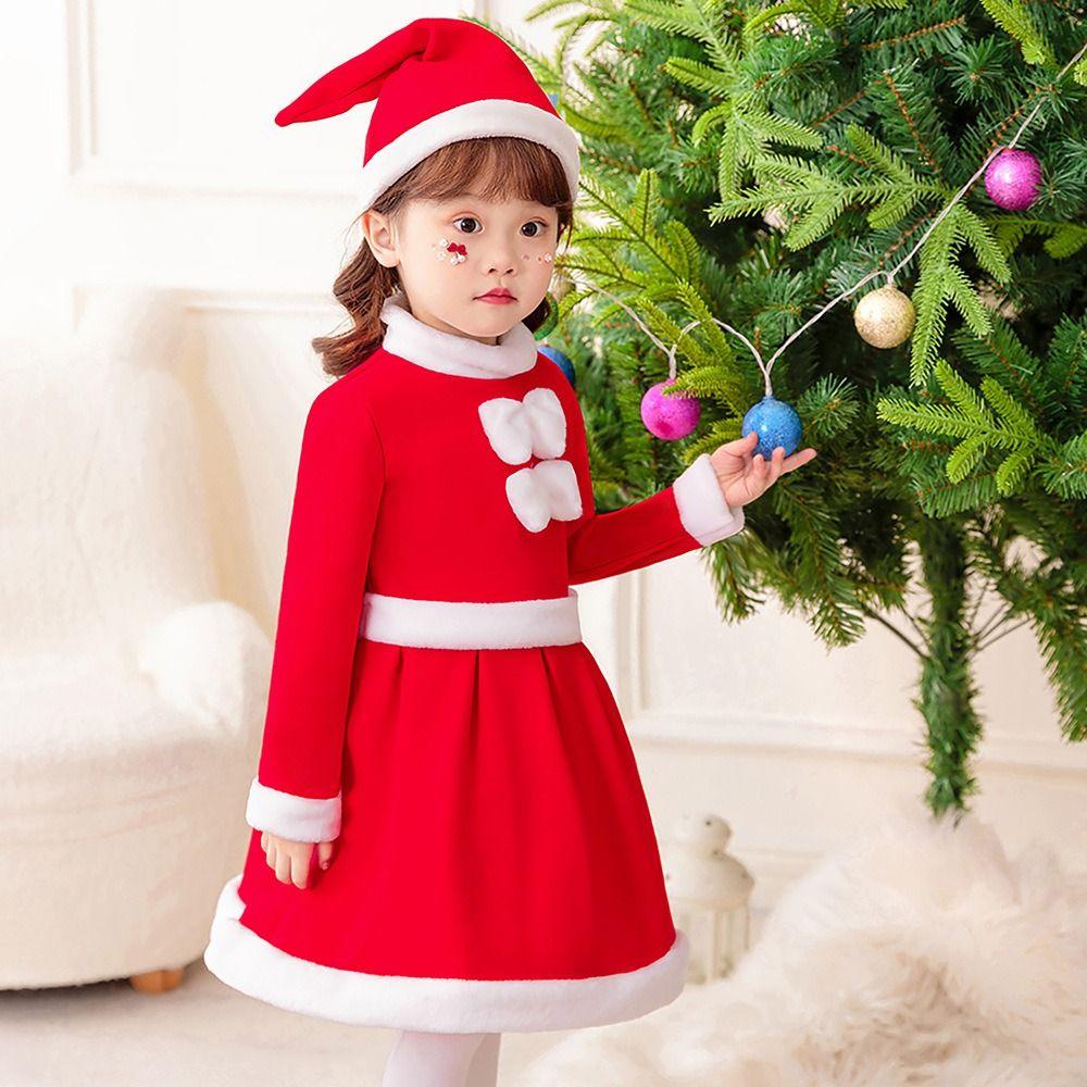 Long Sleeve Children's Christmas Clothes Fleece Kids Cosplay Clothes Winter