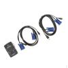 2-портовый USB-VGA KVM-переключатель + кабели для совместного использования компьютера, мониторная клавиатура