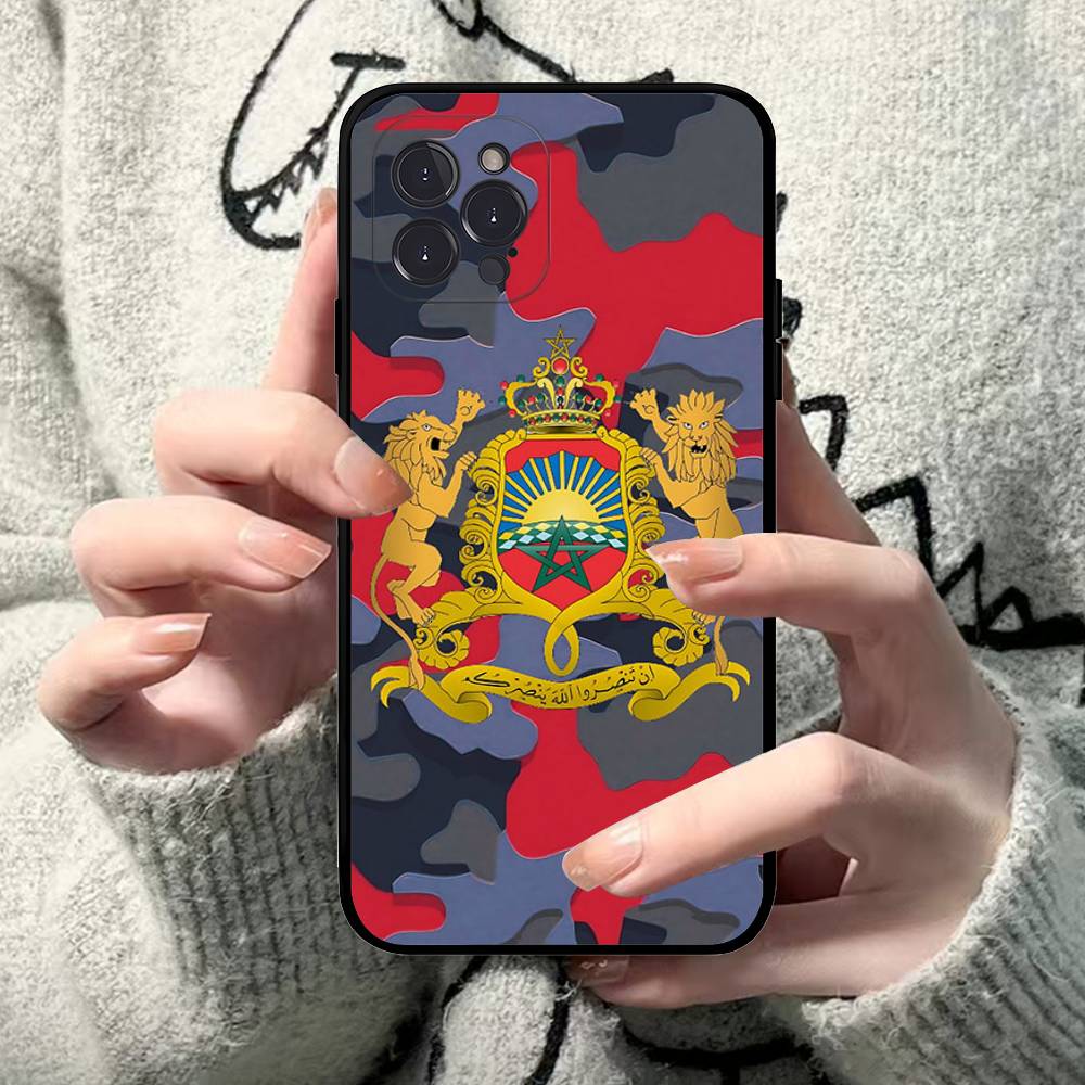 Марокко M-Флаг Марокко Для IPhone 17 16 15 14 13 12 11 Pro Max 13 17Air Ударопрочные Мягкие Чехлы для Телефона Coque