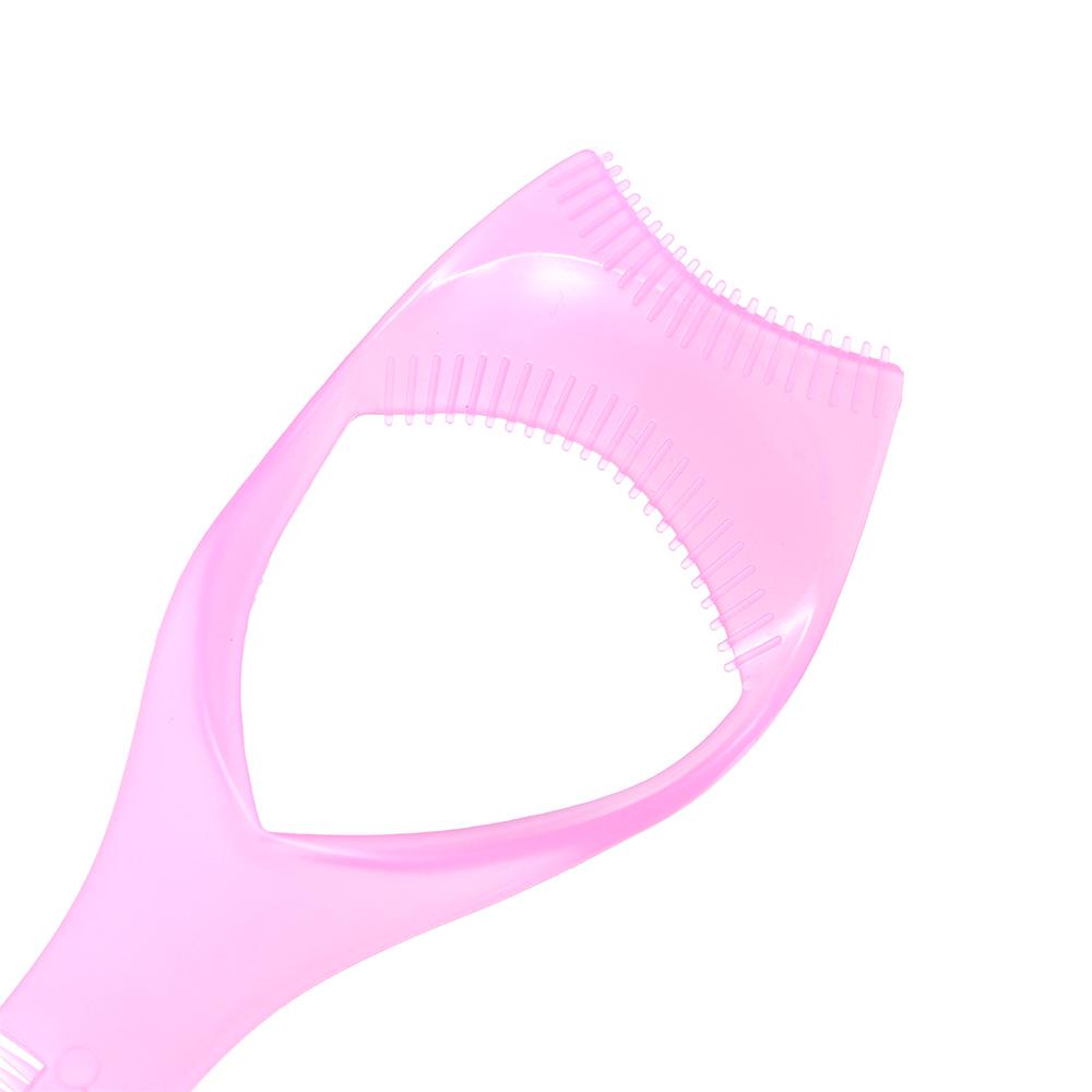 Protect Eyes Crystal Mascara Shield Make Up Brush 3-In-1 Eyelash Comb Template Applicator Tool