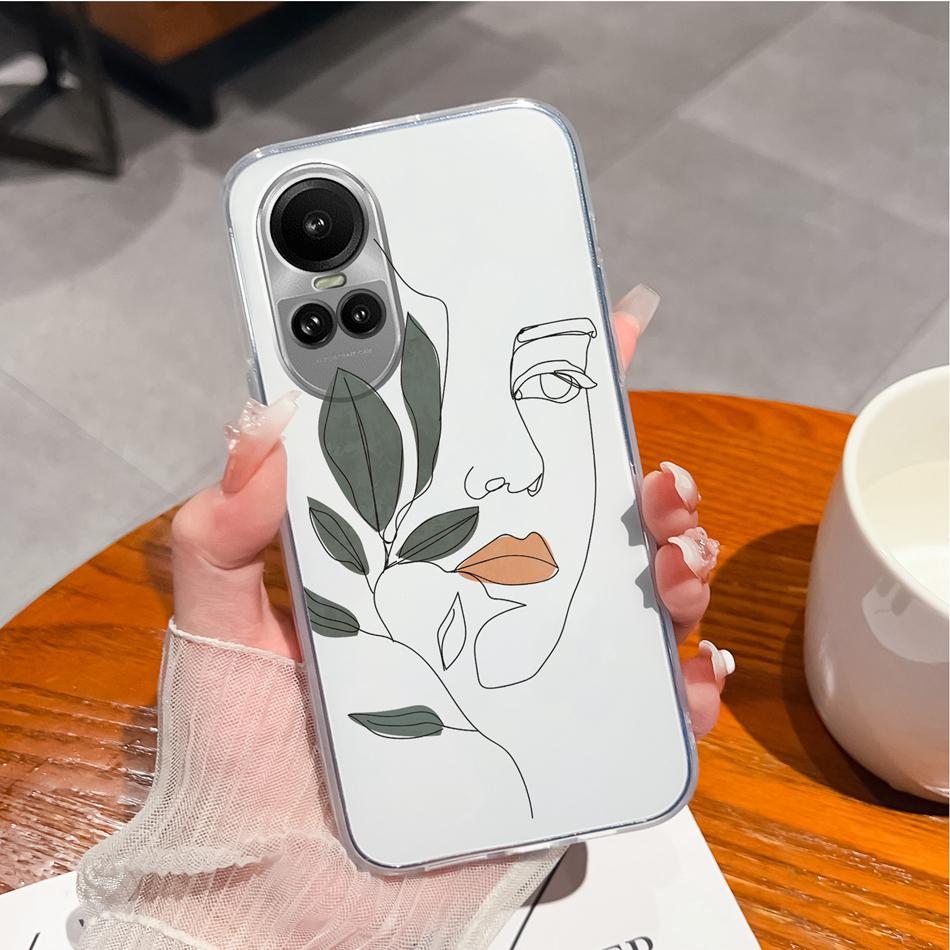 Чехол для Oppo Reno 10 Pro 5G Специальный Мягкий Силиконовый Прозрачный Противоударный Чехол для Телефона для Oppo Reno10 10Pro Задняя Крышка Funda Capa