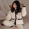 Winter Women Warm Fashion Pajama Sets Sweet Elegant French Style Girlish Leisure Thicken Flannel Comfort Pajamas