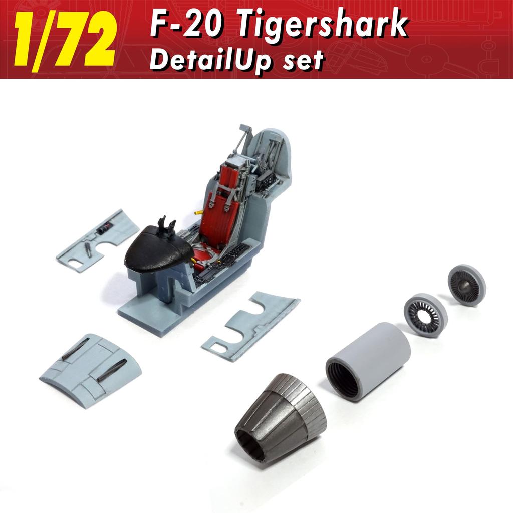 HMA Tigershark Prototype Detail Up Set Plastic Model Parts 1/72 F-20 2/3 (Airplane)