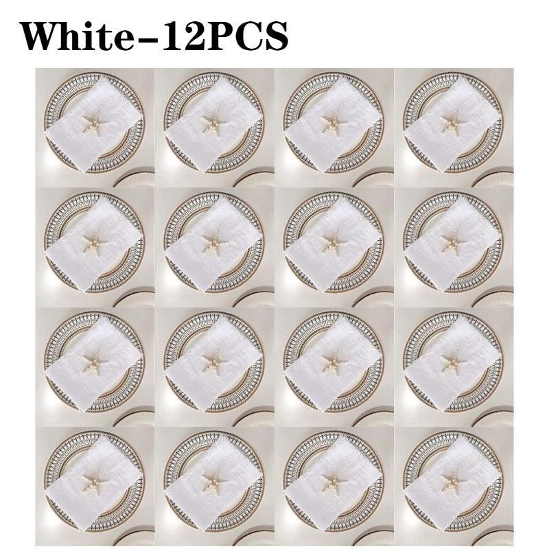 1-24PCS Washable and Reusable Gauze Napkin Ties Elegant and Stylish Ideal for Weddings Christmas and Home Decor