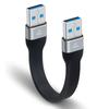 Короткий кабель USB 3.0 Poyiccot 13 см, мягкий USB-кабель «папа-папа» со скоростью передачи данных 10 Гбит/с, кабель типа A-A, совместимый с жесткими дисками/камерами/DVD