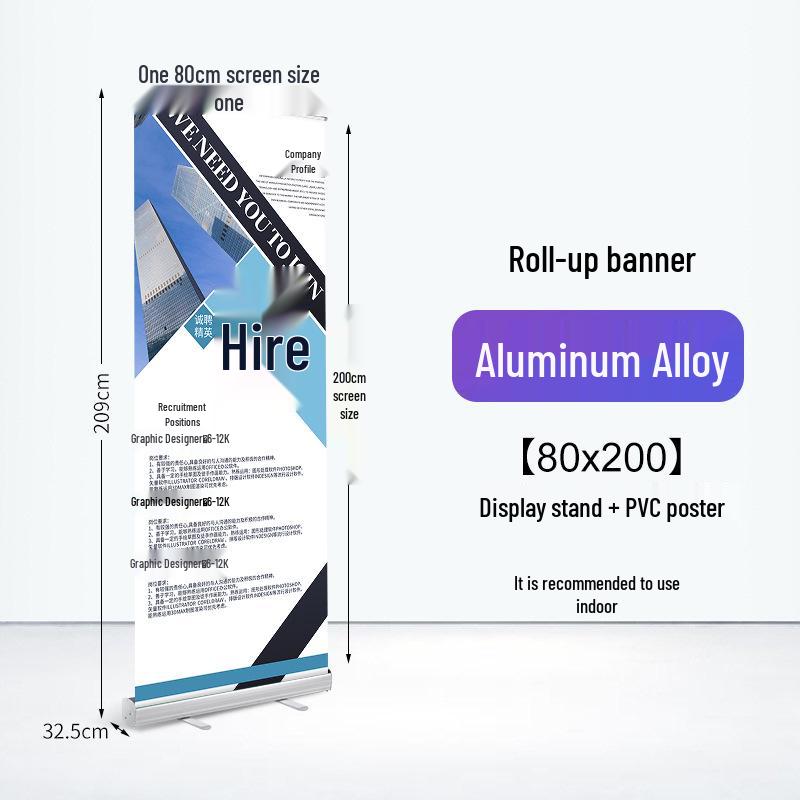 Вертикальная напольная roll-up стойка для баннеров с индивидуальным дизайном - Модель 80180