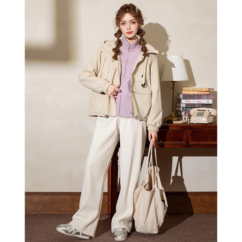 Женская короткая повседневная куртка с капюшоном TERRE BLEUE