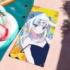 VTuber G-Gawr Gura Милое Полотенце Спортивное Быстросохнущее Туристическое Снаряжение для Кемпинга Песозащитное Мягкое Легкое Большое Пляжное Полотенце