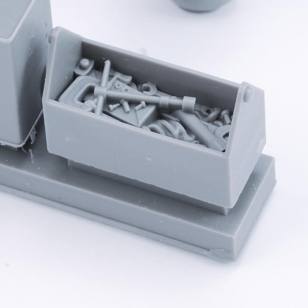 Набор инструментов для диорамы Royal Model, неокрашенный набор из смолы RM1043 1/16, коробка/масленка/ведро