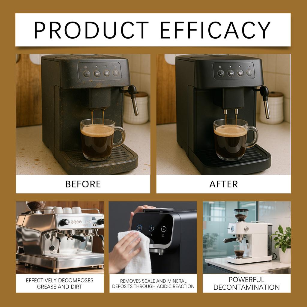 Coffee Machine Descaling Tablets, Deep Cleaning, Oil Stain And Scale Removal Tablets, Commercial And Household Universal Cleaner.