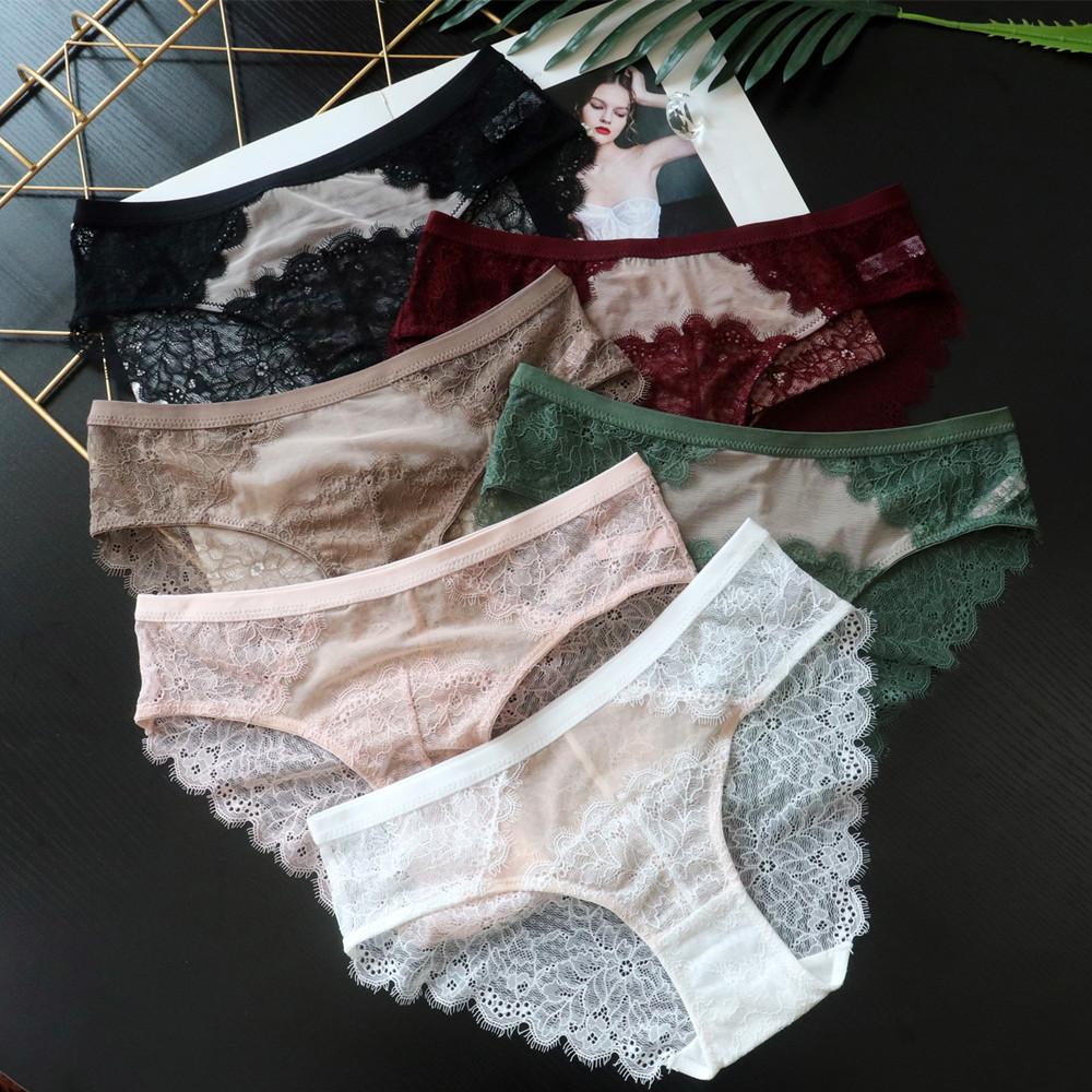 High-end Lace Sexy Women's Panties Low-rise Underwear Women's Hip Lift Breathable Women's Briefs Plus Size Pants