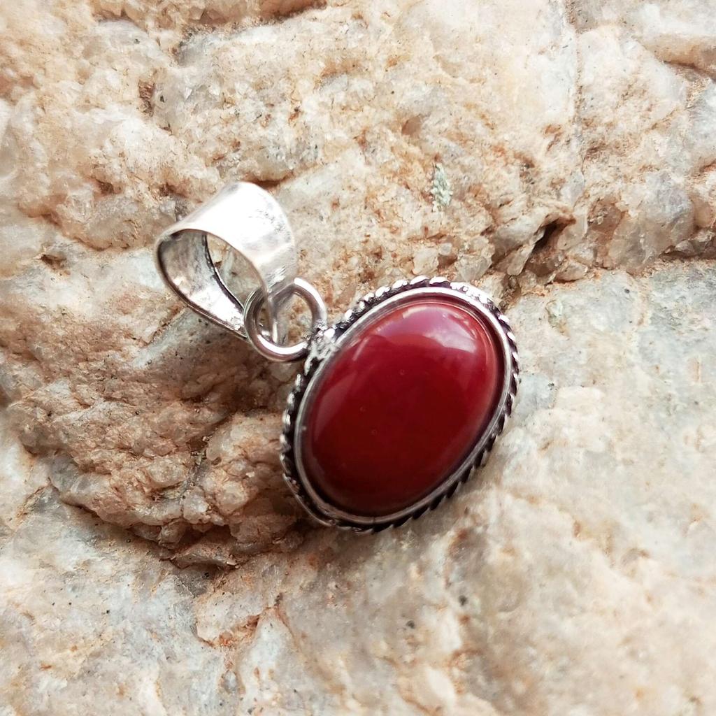 Jasper Gemstone 925 Sterling Silver Plated Oval Pendant Jewelry NST-J2H23270