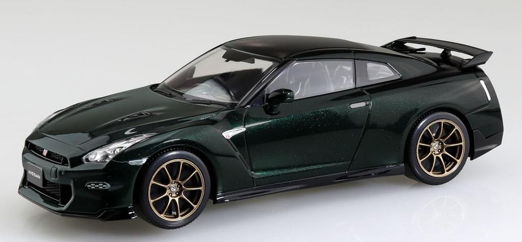 Aoshima Bunka Kyozai Rakupla Snap Kit Nissan R35 NISSAN 2024 Midnight Purple Пластиковая модель 1/32 No.03-MP GT-R Предварительно окрашенная